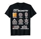 Cat Geometry Math Funny Cat Gifts For Cat Dad, Cat Mom, Kids T-Shirt, Small, Black