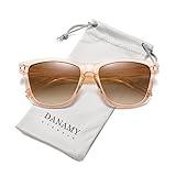 DANAMY Sunglasses Womens Polarized Sunglasses for Women Trendy Designer Mirrored Sunglasses UV400 Protection Sun Glasses