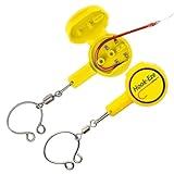 2023 Updated Design Hook Eze Fishing Gear Knot Tying Tool | Pack of 2 | Protect from Fish Hooks | Tie Easily | Cool Gadgets | Ice & Fly Gifts for Beginner Anglers - Yellow