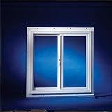 Duo-Corp Agriclass Double Slide Vinyl Utility Window White Glass/Vinyl Window 23-1/2" W x 23-1/2" - Case of: 1