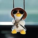 Cool Swinging Duck Car Hanging Ornament, Pendant Interior Rearview Mirror Decoration and Car Rear View Mirrior Hanging Accessories