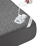 BEDLORE Waterproof Mattress Protector, Queen Size Mattress Pad Noiseless with Deep Pocket 6"-18" Depth, Soft Breathable Dirt-Proof Bed Mattress Cover Washable for Home, Bedroom, Hotel (Gray)