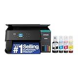 Epson EcoTank ET-2980 Wireless All-in-One Color Supertank Printer with up to 3 Years of Ink, Refillable Tanks, Perfect for Home, 15 PPM, 1.44" Color Screen, Auto 2-Sided Printing - Black