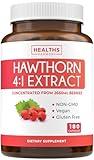 Super Potent Hawthorn Berry Extract Capsules - Hawthorn Berry Supplement Made from Extra Strength Concentrate to Support Heart and Digestive Health - Vegan Non-GMO & Gluten Free (6 Month Supply)