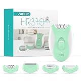 VOGOE Epilator for Women-Cordless Epilators Hair Removal for Women, 4-in-1 Electric Razor Hair Remover, 2 Speeds & 21 Tweezers for Face Legs Arms Armpit Bikini, Green HR310