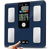 GE Smart Scale for Body Fat: Weight Scales with BMI Muscle Mass Button Function 500lbs Digital Bathroom Scales Body Composition Monitor 11.8" Platform Accurate Weighing Health Analyzer