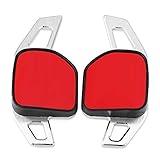 Paddle Shift Extension Steering Wheel Paddle Shifter Sticker Decoration for Audi A1 A3 A4 A6 A7 A8 Q5 Q7 TT (Silver)