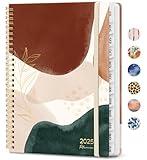 2025 Planner, Weekly and Monthly Calendar Planner Book (Jan 2025 - Dec 2025), Hardcover Planner 2025 with Tabs, Inner Pocket, Ideal Office Home School Supplies - A5 (6.3" x 8.5") , Spiral Bound, Abstract