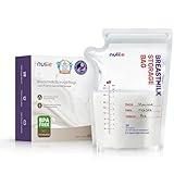 Nuliie 80 Pcs Breastmilk Storage Bags, 8 OZ Breast Milk Storing Bags, BPA Free, Milk Storage Bags with Pour Spout for Breastfeeding, Self-Standing Bag, Space Saving Flat Profile