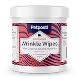 Petpost | Bulldog Wrinkle Wipes for Dogs - 100 Wipes - Cleans & Soothes Wrinkles and Pug Folds with Coconut Oil Solution 100 ct.