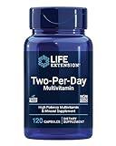 Life Extension Two-Per-Day Multivitamin, Vitamins B, C, D, zinc, Packed with Over 25 Vitamins, Minerals & extracts, Two-Month Supply, Non-GMO, Gluten-Free, 120 Capsules