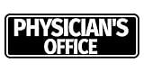 Standard Physician Office Sign (Black) - Small