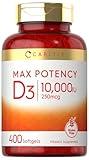 Carlyle Vitamin D 10000IU | 400 Softgels | Max Potency | as Cholecalciferol | Non-GMO & Gluten Free Supplement