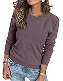 Arach&Cloz Womens Fall Outfits Sweater 2024 Trendy Fashion Long Sleeve Plus Size Shirts Crew Neck Pullover Tops Christmas Dressy Casual Clothes Business Winter Tunic