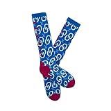 Lucky Chuck Women's Western Inspired Novelty Comfortable Durable Lightweight Breathable Performance Boot Socks (Sky Blue/Cowgirl High Maintenance)