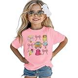 Ritatte First Day of School Shirt for Girls Kindergarten 1st 2nd Grade Back to School T-Shirt Kid Cute Graphic Preschool Tees(Pink,7-8T(140))