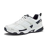 Avia Avi-Verge Mens Sneakers - Cross Trainer Mens Tennis Shoes, Pickleball or Walking Shoes for Men, White/True Navy, 10.5 X-Wide