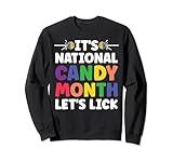 Funny National Candy Month Rainbow Lollipop Pride Sweatshirt