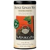 The Republic of Tea - Orange Ginger Mint Herbal Tea, 36 Tea Bag, Tin | Caffeine-free