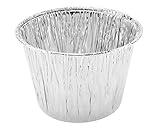 KitchenDance Disposable Aluminum Baking Cake Cup - 7 Ounces Round Dessert Cups for Restaurants, Bakeries - Aluminum Foil Baking Cup Perfect for Baking, Storing, Preparing Food, 1210NL, Pack of 100