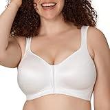 Playtex Womens 18 Hour Extra Back Support Front Close Wireless Use52e with 2-Pack Option Bra, White, 42C US