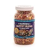 Fluker's Buffet Blend Aquatic Formula, Turtle Food with Freeze, Dried Shrimp, Mealworms, and Vitamin Enriched Pellets, 7.5 oz