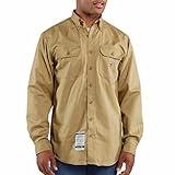 Carhartt Workwear FRS160 Men's FR Classic Twill Shirt Khaki LRG-REG