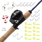 Shakespeare Catch More Fish Panfish Spincast Fishing Rod and Reel Combo, 4.5' Ultra Light, Pre-Spooled with 4lb Stren Line, Includes Berkley Baits & Tackle Box