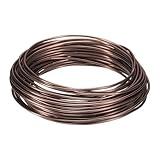 HARFINGTON Bonsai Wire Anodized Aluminum Training Wire 2mm/12 Gauge 33ft Length Bendable Bonsai Tree Wire for Garden, Horticulture, Landscape, Planting, Brown