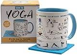 How To: Yoga Coffee Mug - Learn Yoga Poses While You Drink Your Coffee - Includes a Yoga Mat Coaster and Comes in a Fun Gift Box