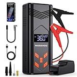 Jump Starter with Air Compressor, 3000A Car Jumper Starter Battery Pack with 150PSI Tire Inflator, 12V Portable Jump Box for Car Charger Battery Booster with LCD Display (Up 9L Gas/8L Diesel Engine)