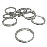 Scuba Diving 24mm Split Rings (10 PCS) BCD Gear Attachment – 1.6mm Stainless Steel Wire, Rust-Resistant 304 Steel, Durable, Corrosion-Proof, Heavy Duty for Accessories and Equipment
