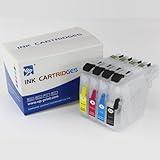 UP Empty Refillable Ink Cartridge LC201 LC203 Compatible for Brother MFC-4320DW J4420DW J4620DW MFC-J460DW J480DW J485DW MFC-J5520DW J5620DW J5720DW MFC-J680DW J880DW J885DW Printer