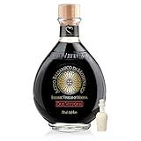 Due Vittorie Oro Gold, Barrel Aged Balsamic Vinegar of Modena IGP With Cork Pourer, All-Natural, Extra Dense Premium Vinegar Aceto Balsamico di Modena IGP Italy - 8.45fl oz / 250ml