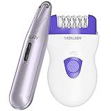 Epilady Face & Body Hair Removal Device Bundle, Speed Corded Epilator + Esthetic Facial Hair Removal for Women, Epilator for Women Legs, Arms, Underarms, Face, Bikini (Purple)