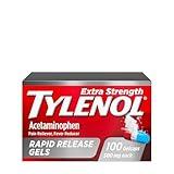 Tylenol Extra Strength Acetaminophen Rapid Release Gels, Pain Reliever & Fever Reducer, 100 ct