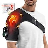 FAMILY‎ HEALTH Cordless Portable Shoulder Heating Pad & Massager, Heating Vibration Shoulder Wrap, Shoulder Brace for Pain Relief, Rotator Cuff Support for Men & Women, Black