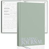 Reading Journal For Book Lovers - Journals to Review 55 Books - Ultimate Reader Kit with Tracker, Log, Challenge & Prompt Guides - Reading Accessories For Book Lovers Or Book Club Tracking - Sage