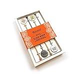 MixCraft Elixir Mixer Cocktail Stirrers, Stainless Steel Drink Stirring Swizzle Sticks, Mixed Metals, Set of 4