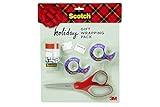 Scotch® Holiday Gift Wrapping Tape Pack, Multicolor, Kit