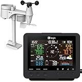 Logia 17-in-1 Weather Station with Wireless 7-in-1 Wireless Sensor Array Weather Monitoring System, Temperature Humidity Wind Speed/Direction Rain UV & More, w/Forecast Data, Alarm, Alerts