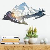 Blulu Mountain Range Metal Wall Art 15.75 Inch Nature Forest Wall Decor Rustic Summit Metal Mountain Art Accent Decor for Bedroom Home Living Room Outdoor Office