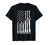 Mechanic Flag American Patriotic Flag Car Mechanic USA Flag T-Shirt