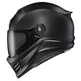 ScorpionEXO Covert FX Full Face Adult Motorcycle Helmet Street Fighter Style with Bluetooth Ready Speaker Pockets DOT ECE 22.06 Approved Unisex (Matte Black X-Large)