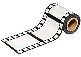 Beistle Filmstrip Poly Streamer, Movie Night Party Supplies, VIP Hollywood Star Film Party Decoration, Cinematic Birthday Party Event Decor, 600" x 3”