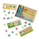 Melissa & Doug See & Spell Wooden Educational Language Learning Toy With Letters, Puzzle Boards Preschool Learning Activities, See & Spell Toys For Kids Ages 4+