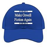 Make Orwelll Fiction Again Hat for Women Humor Tennis Hats Womens Blue Ball Caps Humor Unique