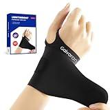 Galvaran Carpal Tunnel Ultra-Thin Wrist brace, Adjustable Compression Wrist wrap for Tendonitis,carpal Tunnel Syndrome，Arthritis, Repetitive Strain Injury ，Sturdy，Breathable(Black)