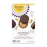 Simple Mills, Cocoa Cashew Crème Sandwich Cookies - Gluten Free, Vegan (Pack of 1)