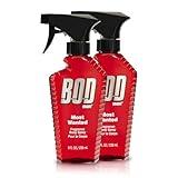 BOD man Fragrance Body Spray, Most Wanted, 8 fl oz (Pack of 2)